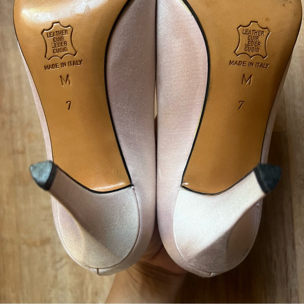 Yves Saint Laurent Vintage Satin Heels - Picture 7 of 8